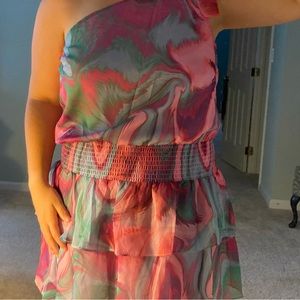 Amanda Uprichard mini dress mystic color